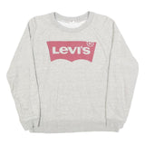 LEVI'S Womens Grey Sweatshirt Crew Neck S Cotton Blend Casual Lightweight