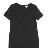 JIGSAW Womens Black Shift Dress Polyester Blend Short Sleeve UK 12 Classic