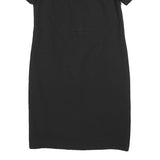 JIGSAW Womens Black Shift Dress Polyester Blend Short Sleeve UK 12 Classic