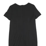 JIGSAW Womens Black Shift Dress Polyester Blend Short Sleeve UK 12 Classic