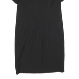 JIGSAW Womens Black Shift Dress Polyester Blend Short Sleeve UK 12 Classic