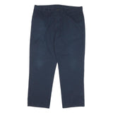 DICKIES Mens Cotton Blend Navy Classic Straight Trousers W42 L31 Workwear Zip