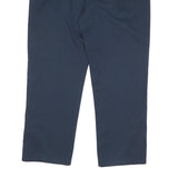 DICKIES Mens Cotton Blend Navy Classic Straight Trousers W42 L31 Workwear Zip