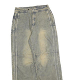 TRILLION Mens Jeans Blue Relaxed Straight Denim Medium W32 L30 Zip Closure