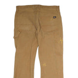DICKIES Mens Cotton Regular Straight Brown Workwear Trousers W36 L30