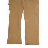 DICKIES Mens Cotton Regular Straight Brown Workwear Trousers W36 L30