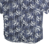 ISLAND CREW Mens Blue & White Pattern Rayon Shirt XL Casual Summer Beachwear