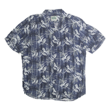 ISLAND CREW Mens Blue & White Pattern Rayon Shirt XL Casual Summer Beachwear
