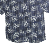 ISLAND CREW Mens Blue & White Pattern Rayon Shirt XL Casual Summer Beachwear
