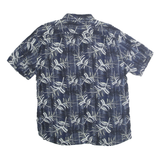 ISLAND CREW Mens Blue & White Pattern Rayon Shirt XL Casual Summer Beachwear