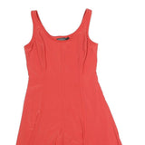 LAUREN RALPH LAUREN Womens Red Fit & Flare Polyester Sleeveless Knee Length UK 6
