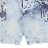 CIPO & BAXX Mens Shorts Blue Casual Denim XL W38 Zipped Pockets Cotton Blend