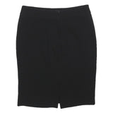 ARMANI COLLEZIONI Womens Black Pencil Knee Length Silk Skirt M Elegant Workwear