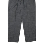 S.W.J Mens Cotton Blend Grey Regular Fit Straight Leg Trousers W32 L29 Classic