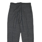 S.W.J Mens Cotton Blend Grey Regular Fit Straight Leg Trousers W32 L29 Classic