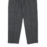 S.W.J Mens Cotton Blend Grey Regular Fit Straight Leg Trousers W32 L29 Classic