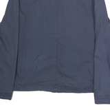 TOMMY HILFIGER Mens Blue XL Cotton Blend Jacket Zip Plain Lightweight Casual