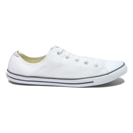 CONVERSE Chuck Taylor All Star Womens Low Top Trainers White Cotton Blend UK 6.5
