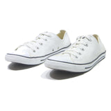 CONVERSE Chuck Taylor All Star Womens Low Top Trainers White Cotton Blend UK 6.5