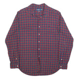 RALPH LAUREN Mens Red & Green Check Shirt L Classic Fit Cotton Casual