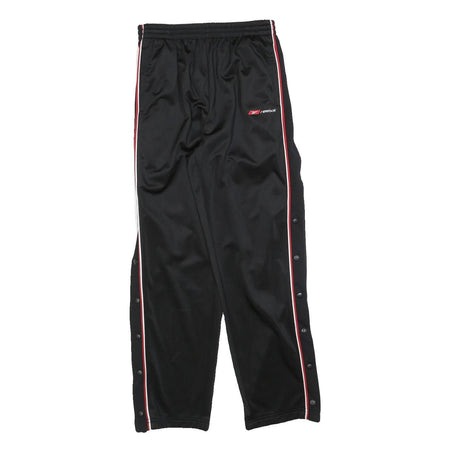 REEBOK Mens Joggers Black & Red Slim Tapered S W26 L30 Track Pants Sportswear