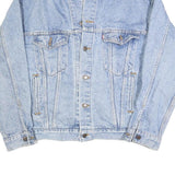 LEVI'S Mens Blue Denim Button Jacket M Cotton Blend Classic Casual Lightweight