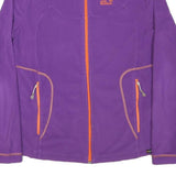 JACK WOLFSKIN Womens Purple & Orange Zip Jacket L Polyester Blend Fleece Outdoor