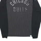 NIKE Mens Black & Grey Chicago Bulls Crew Neck S Cotton Blend Sweatshirt