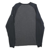 NIKE Mens Black & Grey Chicago Bulls Crew Neck S Cotton Blend Sweatshirt