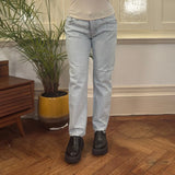 501 Levis Jeans - 32W UK 12 Light Wash Cotton