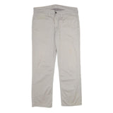 LEVI'S Mens Classic Cotton Blend Beige Trousers W36 L30 Zip Regular Fit Straight