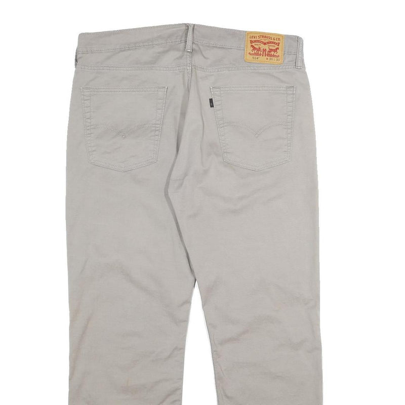 LEVI'S Mens Classic Cotton Blend Beige Trousers W36 L30 Zip Regular Fit Straight