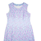 Womens Purple Sleeveless Day Dress Polyester Blend XL Abstract Pattern Casual