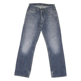 CARHARTT Mens Regular Fit Blue Straight Denim Rinse W32 L33 Zip Jeans