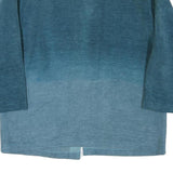 TUMI Womens Blue Jacket L Cotton Blend Button Plain Casual Comfortable