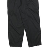 ALJA FASHION Womens Cotton Black Relaxed Straight Trousers W30 L26 Casual