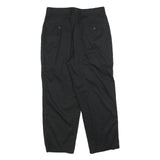 ALJA FASHION Womens Cotton Black Relaxed Straight Trousers W30 L26 Casual