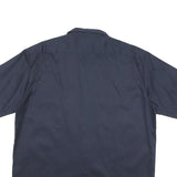 DICKIES Mens Navy Plain Cotton Blend Shirt L Workwear Button Pocket