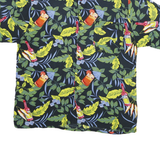 PURITAN Mens Black & Yellow Hot Sauce Print Casual Shirt L Tropical Pattern
