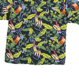 PURITAN Mens Black & Yellow Hot Sauce Print Casual Shirt L Tropical Pattern
