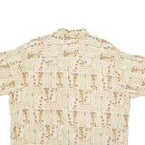 NATURAL ISSUE Mens Beige Cream Printed Cotton Blend Shirt XL Summer Casual
