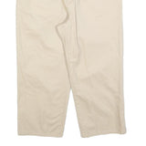 LAUREN RALPH LAUREN Womens Cotton Blend Beige Regular Straight Trousers W32 L21