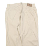 LAUREN RALPH LAUREN Womens Cotton Blend Beige Regular Straight Trousers W32 L21