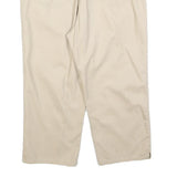 LAUREN RALPH LAUREN Womens Cotton Blend Beige Regular Straight Trousers W32 L21