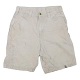 CARHARTT Mens Shorts Beige Casual M W32 Cotton Blend Pockets Relaxed Fit