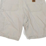 CARHARTT Mens Shorts Beige Casual M W32 Cotton Blend Pockets Relaxed Fit