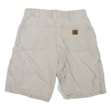 CARHARTT Mens Shorts Beige Casual M W32 Cotton Blend Pockets Relaxed Fit