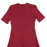 JOSEPH Womens Red Fit & Flare Polyester Blend Dress M Short Sleeve Knee Length
