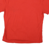 TOMMY HILFIGER Mens Red Cotton Blend Short Sleeve Polo Shirt L Classic Fit Logo