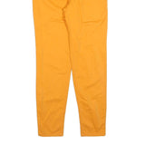 VERSACE Womens Cotton Blend Yellow Slim Trousers W26 L31 Stylish Zip Closure